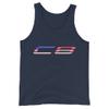 JG Infinite 2021 2022 'Vette C8 American Patriotic Text Unisex Tank Top Navy view 1