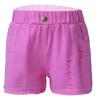 FEESHOW Kids Girls Ripped Denim Shorts Solid Color High Waist Elastic Waistband Buttons Casual Jeans Short Pants Pink 7-8 Years view 1