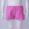 FEESHOW Kids Girls Ripped Denim Shorts Solid Color High Waist Elastic Waistband Buttons Casual Jeans Short Pants Pink 7-8 Years view 3
