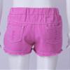 FEESHOW Kids Girls Ripped Denim Shorts Solid Color High Waist Elastic Waistband Buttons Casual Jeans Short Pants Pink 7-8 Years view 4