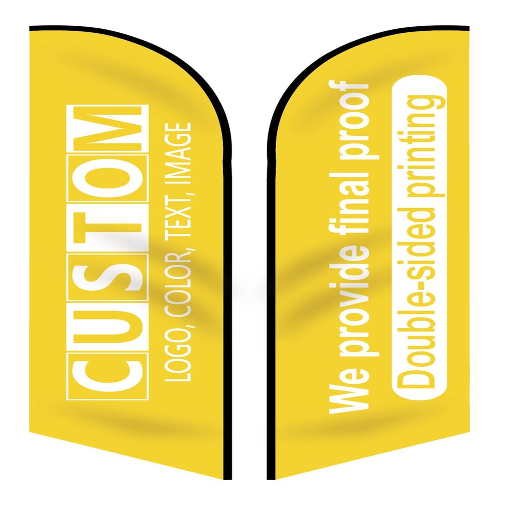 9.8FT 3.0M Custom Feather Flags Double Sided Ground Flag Pole Outdoor Banner With Pole