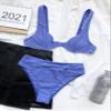 Women bikini 2021 ladies sexy swimsuit swimwear (M, Bluish grey) view 2