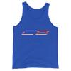 JG Infinite 2021 2022 'Vette C8 American Patriotic Text Unisex Tank Top True Royal view 1