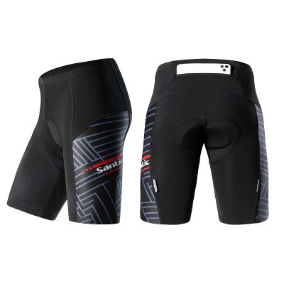Santic Mens Cycling Shorts Padded Road Bike Shorts Mens Padded Biking Shorts Breathable Quick Dry