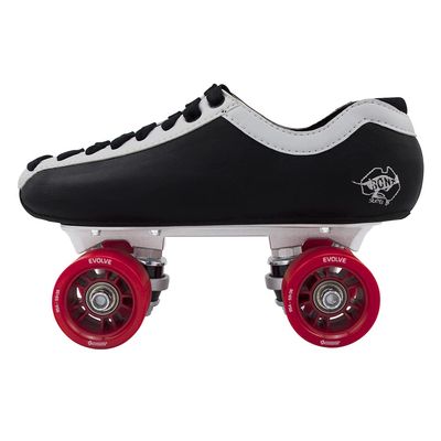 Bont Skates - Racer U Speed NTS Roller Skate - Speed Skates - Indoor and Outdoor (Black/White, 6)