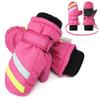 F Flammi Toddler Kids Snow Mittens with String Waterproof Ski Mittens Thinsulate Winter Gloves for Baby Girls Boys(Pink, 0-2) view 1