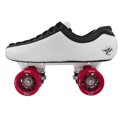 Bont Skates - Racer U Speed NTS Roller Skate - Speed Skates - Indoor and Outdoor (White/Black, 3.5)
