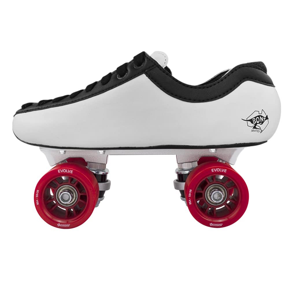 Bont Skates - Racer U Speed NTS Roller Skate - Speed Skates - Indoor and Outdoor (White/Black, 3.5)