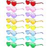Colzzy 16 Pair Heart Shaped Sunglasses Bulk Witch Birthday Party Sunglasses Candy Color Eyewear for Party Women(Fresh Colors) view 1