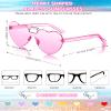 Colzzy 16 Pair Heart Shaped Sunglasses Bulk Witch Birthday Party Sunglasses Candy Color Eyewear for Party Women(Fresh Colors) view 2