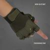 FIORETTO Fingerless Gloves for Airsoft Shooting Half Finger Hunting Hiking Cycling Driving Motorcycle Climbing Work Gloves 2 Pairs(Black+Green) Medium view 3