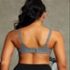 Wingslove Women's Full Coverage High Impact Wirefree Workout Non Padded Sports Bra Bounce Control (Grey,34G) view 2