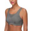 Wingslove Women's Full Coverage High Impact Wirefree Workout Non Padded Sports Bra Bounce Control (Grey,34G) view 4