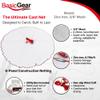 BasicGear Cast Net | Zinc Iron, 8ft Radius, 3/8 inch Mesh for Freshwater and Saltwater Bait Fish | Professional Grade and Upgraded Material | Throw Style view 2