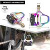 KOOTU SPD Bike Pedals 9/16" Universal Road Bike Pedals Bicycle Platform Pedals Clipless Pedals Suitable for Road Bike Spin Bike MTB Indoor Bike view 2