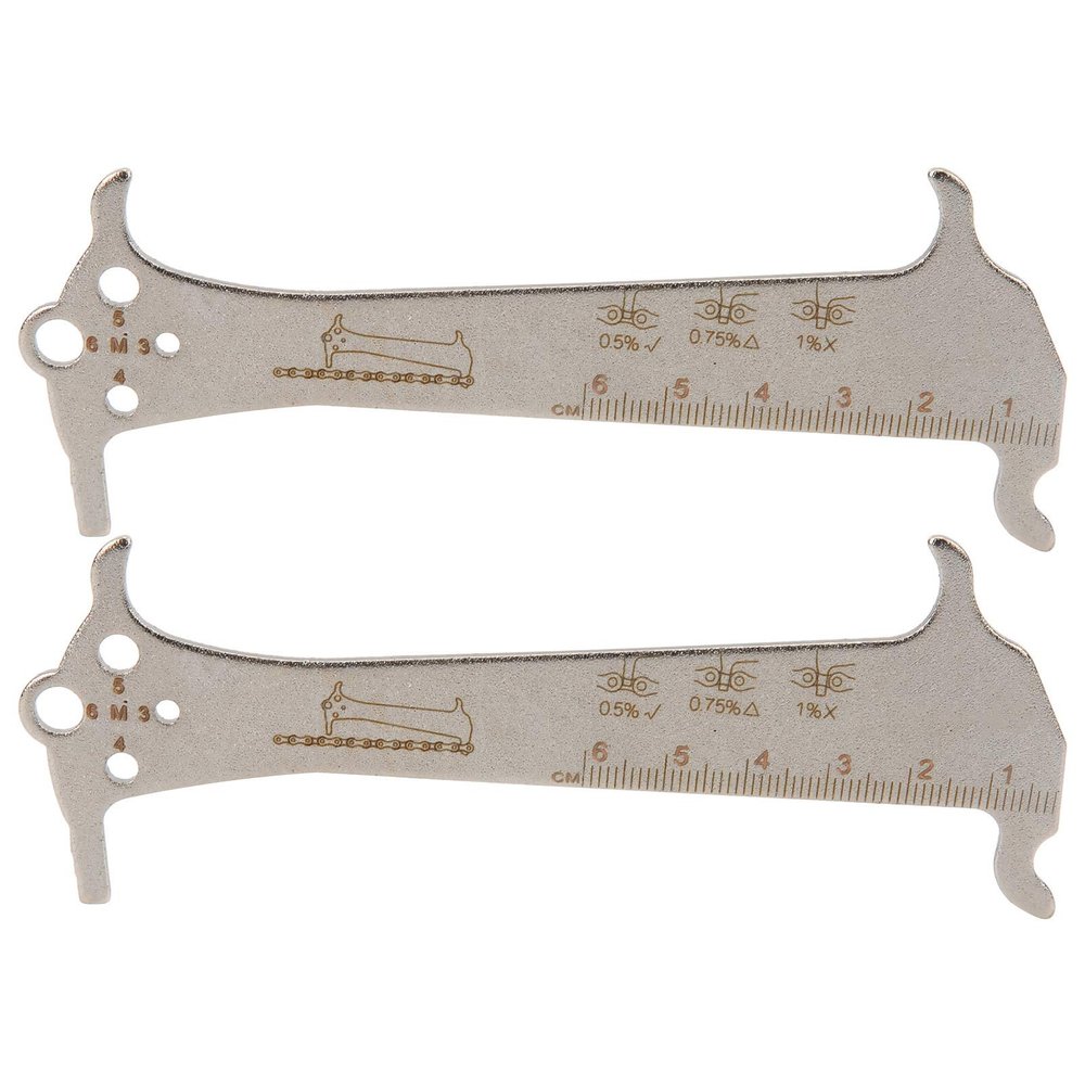 Astibym 2Pcs Chain Checker 3 in 1 Chain Wear Indicator Chain Measuring Ruler for