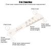 Astibym 2Pcs Chain Checker 3 in 1 Chain Wear Indicator Chain Measuring Ruler for view 3