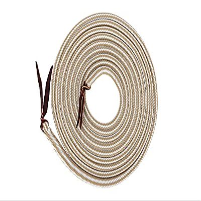 Downunder Horsemanship Mecate Reins (Tan and White)