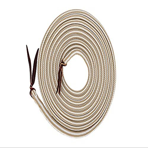 Downunder Horsemanship Mecate Reins (Tan and White)