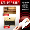 Tactical Traps - Old Glory Rustic American Flag Wall Storage with RFID Lock - 25" x 15" - Soft Lift-Up Door, Easy Installation, Secure Wall Storage - Torched view 2