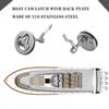Searoam Boat Cam Latch 316 Stainless Steel Boat Latches Marine,Flush Pull Handle & Adjustable Locking Arm Height with Back Plate, Automatic Boat Hatch Latches,Pack of 2 view 4