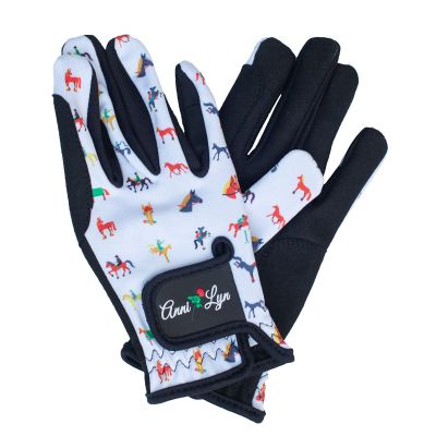 Anni Lyn Sportswear Kids Pony Party Glove (XLarge), white