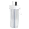 600ml Plastic, Innovative Dual Use Straw Water Cup for Home Outdoor Camping Sport (white) view 3