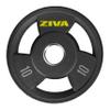 ZIVA RPU Grip Disc Olympic 2" Weight Plate  Premium Hard Wearing Rubber Urethane Coating, Stainless Steel Insert, 3-Position Contoured Grip  Single, 10 lb view 1