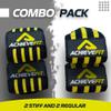Achieve Fit Weight Lifting Wrist Wraps - Wrist Support for Workout, Crossfit, Weightlifting & Powerlifting - Wrist Brace with Thumb Loops for Men and Women - 18" (Pair) (Combo, Yellow/Black) view 2