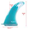 KONA SURF CO. Classic Single Single Center Fin for Longboard, Surfboard and Paddleboard in Fiberglass Blue sz:9in view 2