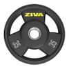 ZIVA RPU Grip Disc Olympic 2" Weight Plate  Premium Hard Wearing Rubber Urethane Coating, Stainless Steel Insert, 3-Position Contoured Grip  Single, 35 lb view 1
