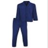 Hanes Men's Sleeve Long Leg Woven Pajama Set, Navy Heather, Large view 1