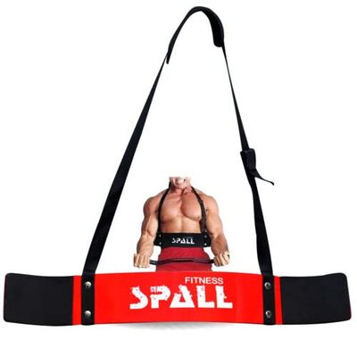 Spall Pro US Unisex Arm Blaster - For biceps and Triceps, Perfect Workout equipment for Muscle Gains Preacher, Bicep Curl, Bodybuilding Weight Lifting & Muscle curl with adjustable strap (Red)