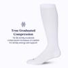 Comrad Nylon Knee High Socks - 15-20mmHg Graduated Compression Socks, (Wide Calf Large, White) - Unisex, 1 Pack view 4
