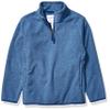 Amazon Essentials Boys' Polar Fleece Quarter-Zip Pullover Jacket, Blue Heather, X-Small view 1