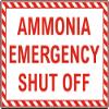 The Sign Studio - 10  14 - Ammonia Emergency Shut Off - 3.5 Mil Peel and Stick Vinyl Label view 1
