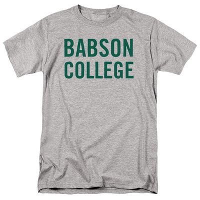 Babson College Official Stacked Grey Unisex Adult T-Shirt, Stacked Grey, 5X-Large