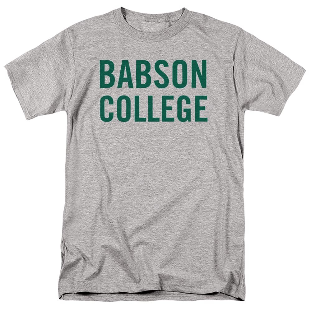 Babson College Official Stacked Grey Unisex Adult T-Shirt, Stacked Grey, 5X-Large