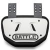 Battle Sports Chrome Football Back Plate  Hard Shell Lower Back Protector with Contoured Foam for High-Impact Protection - Adult, Pearl White view 1