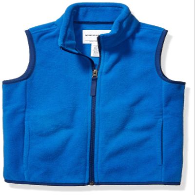 Amazon Essentials Toddler Boys' Full Zip Polar Fleece Vest, Blue, 2T