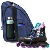 Kami-So Inline Roller Skate Bag | Sturdy Bag for Ice Skates, Roller Skates, Inline Skate | Perfect for Adults | Lightweight, Spacious Design | Adjustable, Ventilated, Secure Storage | Blue view 1