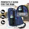 Kami-So Inline Roller Skate Bag | Sturdy Bag for Ice Skates, Roller Skates, Inline Skate | Perfect for Adults | Lightweight, Spacious Design | Adjustable, Ventilated, Secure Storage | Blue view 4
