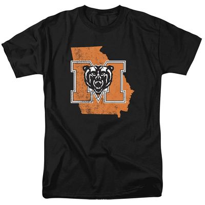 Mercer University Official State Shape Unisex Adult T-Shirt, State Shape, 4X-Large