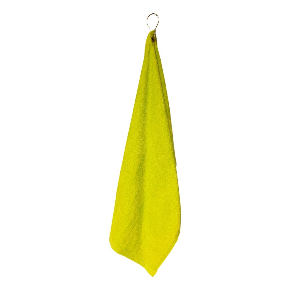 101 BEACH Cotton Golf Bag Towel with Clip (Lime)