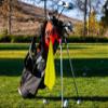 101 BEACH Cotton Golf Bag Towel with Clip (Lime) view 2