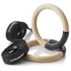 Philosophy Gym Wood Gymnastic Rings 1" - Exercise Ring Set Grip with Adjustable Straps, Grip Tape for Pull Ups, Dips, Muscle Ups view 1