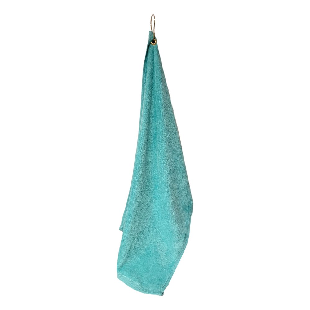 101 BEACH Cotton Golf Bag Towel with Clip (Aqua)