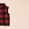 Amazon Essentials Boys' Full Zip Polar Fleece Vest, Red Exploded Buffalo Check, Medium view 2