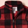 Amazon Essentials Boys' Full Zip Polar Fleece Vest, Red Exploded Buffalo Check, Medium view 4
