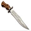 BK328 Fixed Blade Stunning Custom Handmade Damascus Hunting Knife, Strong Rosewood Comfortable Handle For Outdoor, Hunting, Camping, Survival, Bushcraft Ideal Unique Knife With Scabbard15" Overall view 4